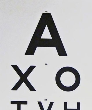 An eye test chart