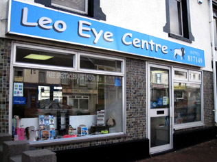 The Leo Eye Centre shop front on New Road, Skewen